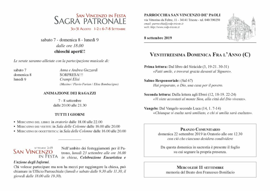 Avvisi del 08/09/2019