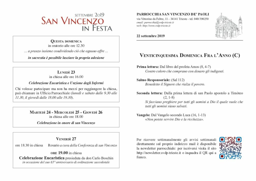 Avvisi del 22/09/2019