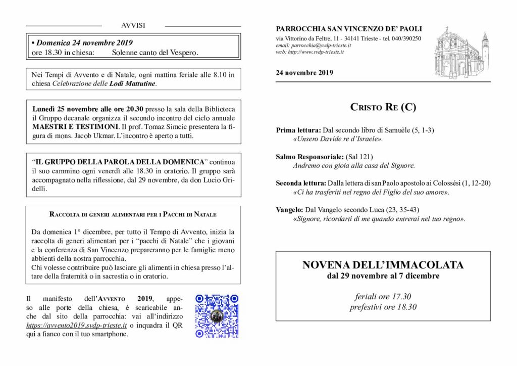 Avvisi del 24/11/2019