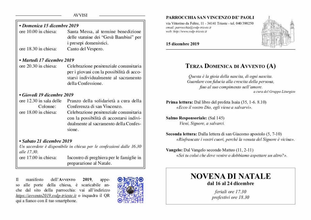 Avvisi del 15/12/2019