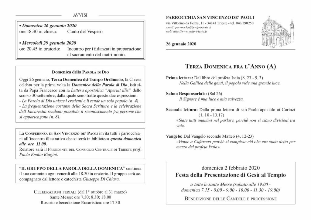 Avvisi del 26/01/2020