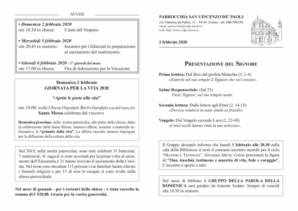 Avvisi del 02/02/2020