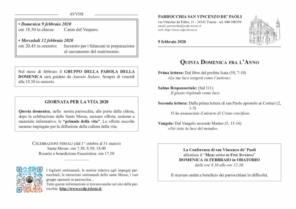 Avvisi del 09/02/2020