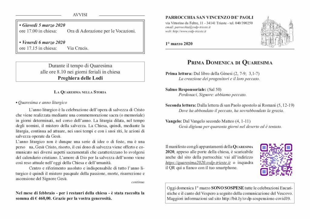 Avvisi del 01/03/2020