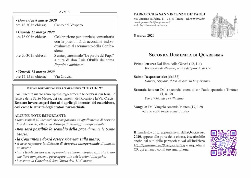 Avvisi del 08/03/2020