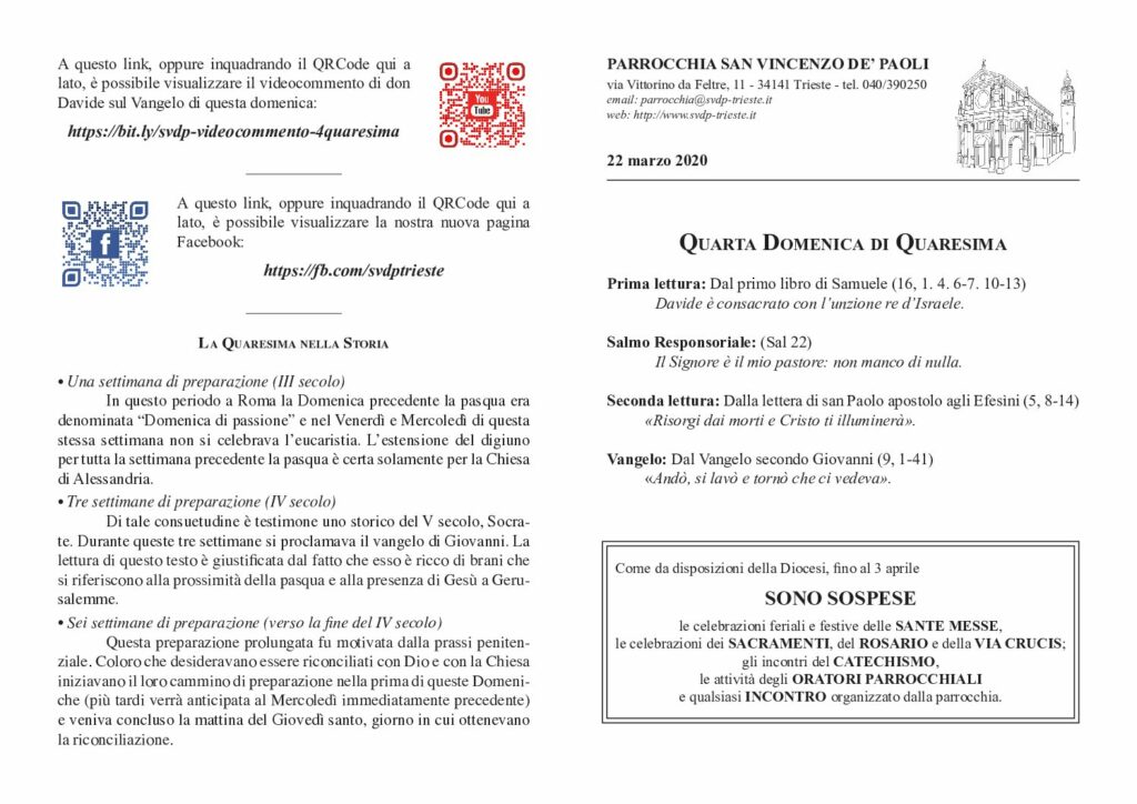 Avvisi del 22/03/2020