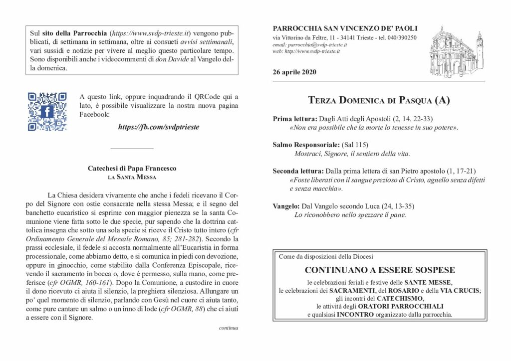 Avvisi del 26/04/2020