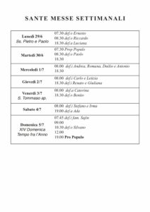 Intenzioni del 29/06/2020