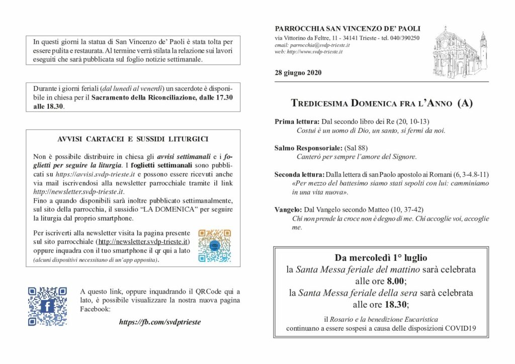 Avvisi del 28/06/2020