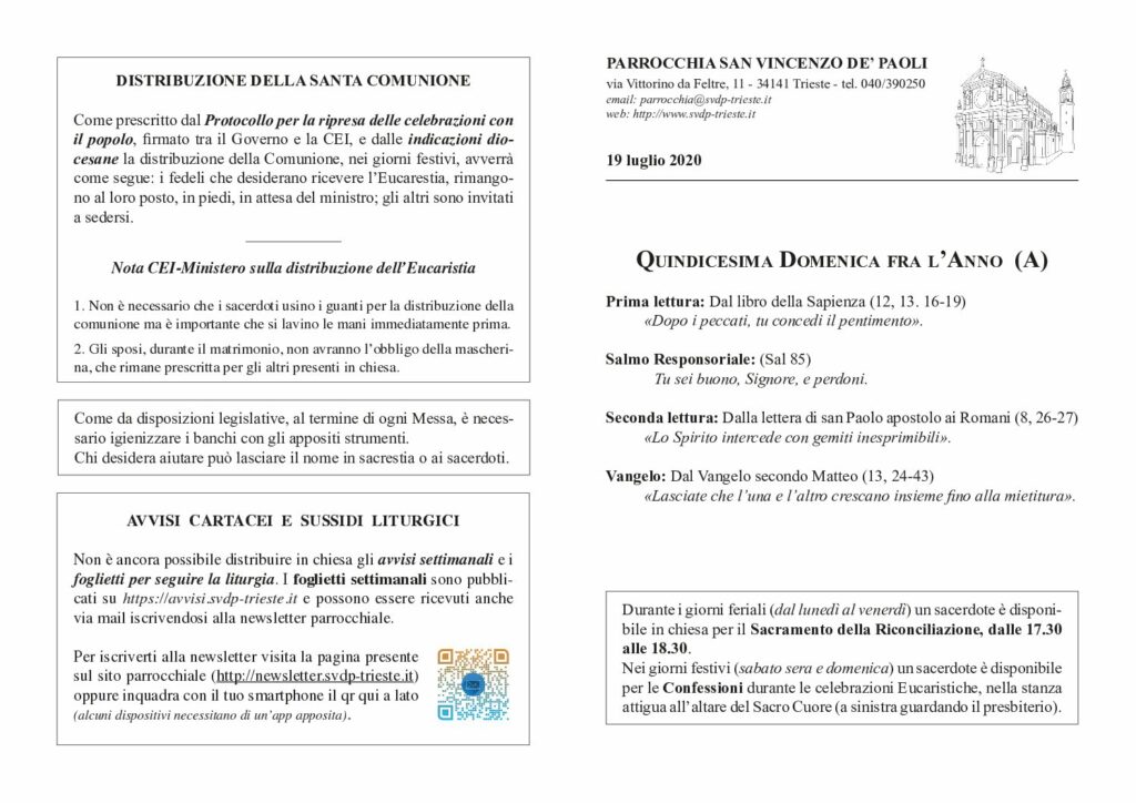Avvisi del 19/07/2020