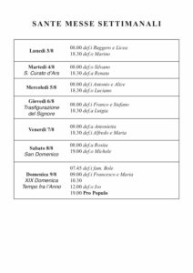 Intenzioni del 03/08/2020