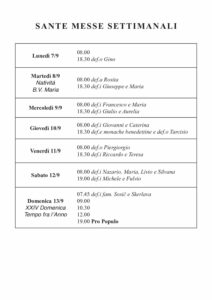 Intenzioni del 30/08/2021