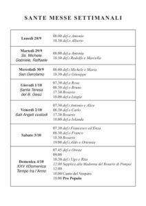 Intenzioni del 26/10/2020