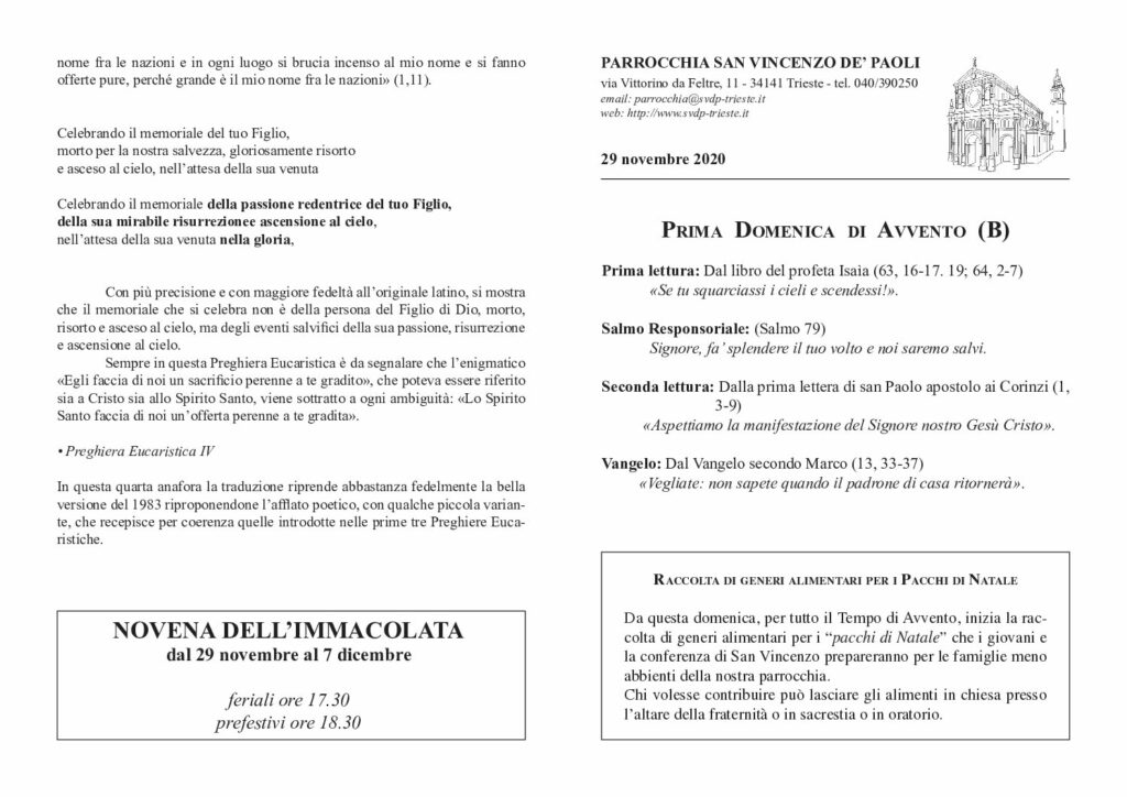 Avvisi del 29/11/2020