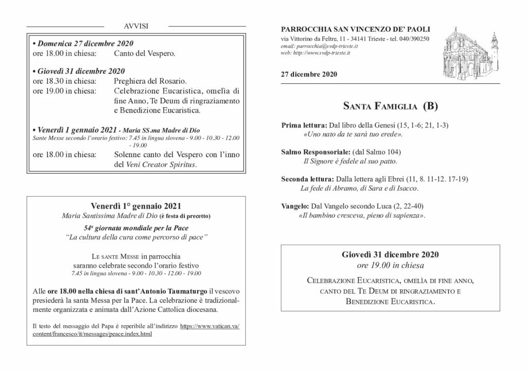 Avvisi del 27/12/2020
