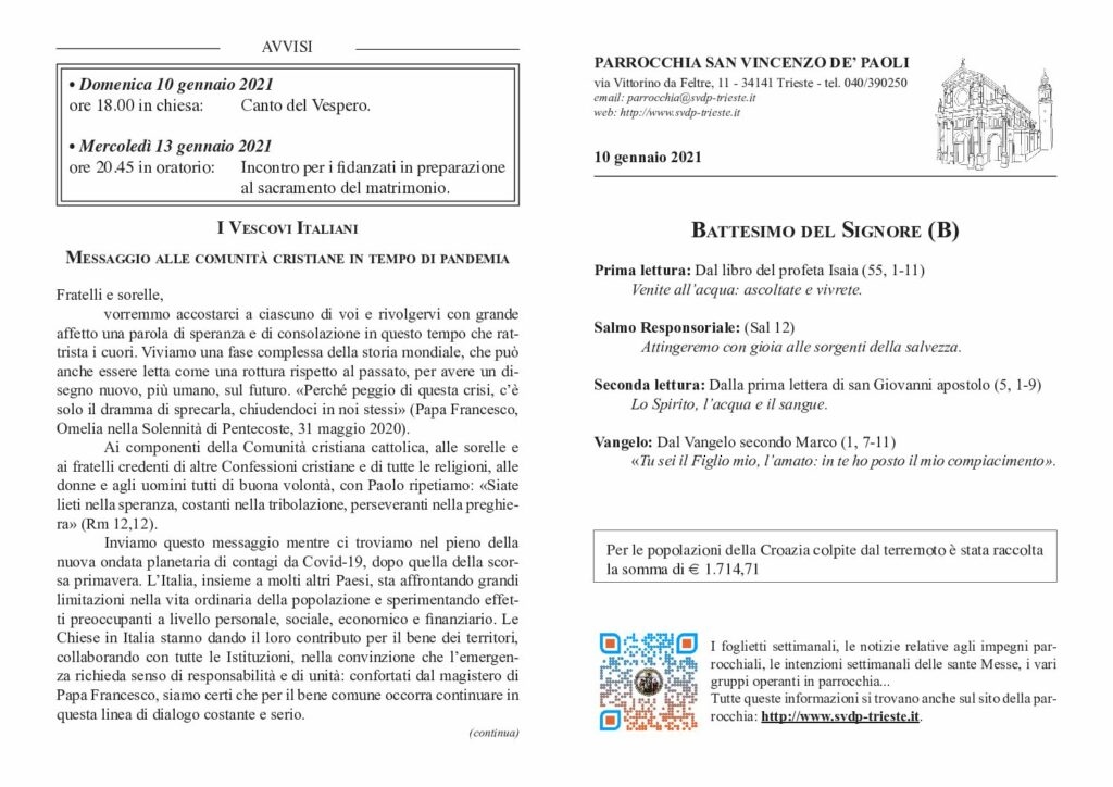 Avvisi del 10/01/2021