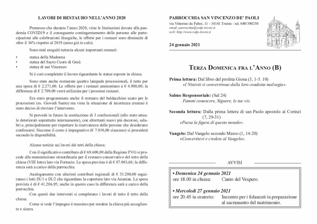 Avvisi del 24/01/2021