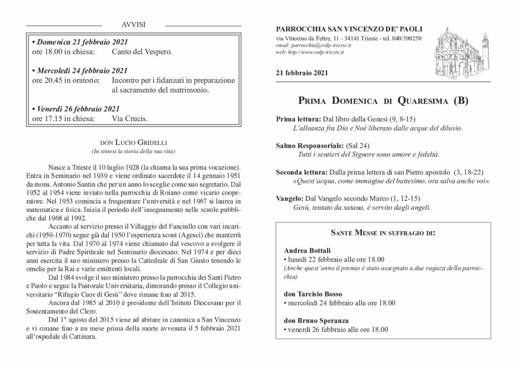 Avvisi del 21/02/2021
