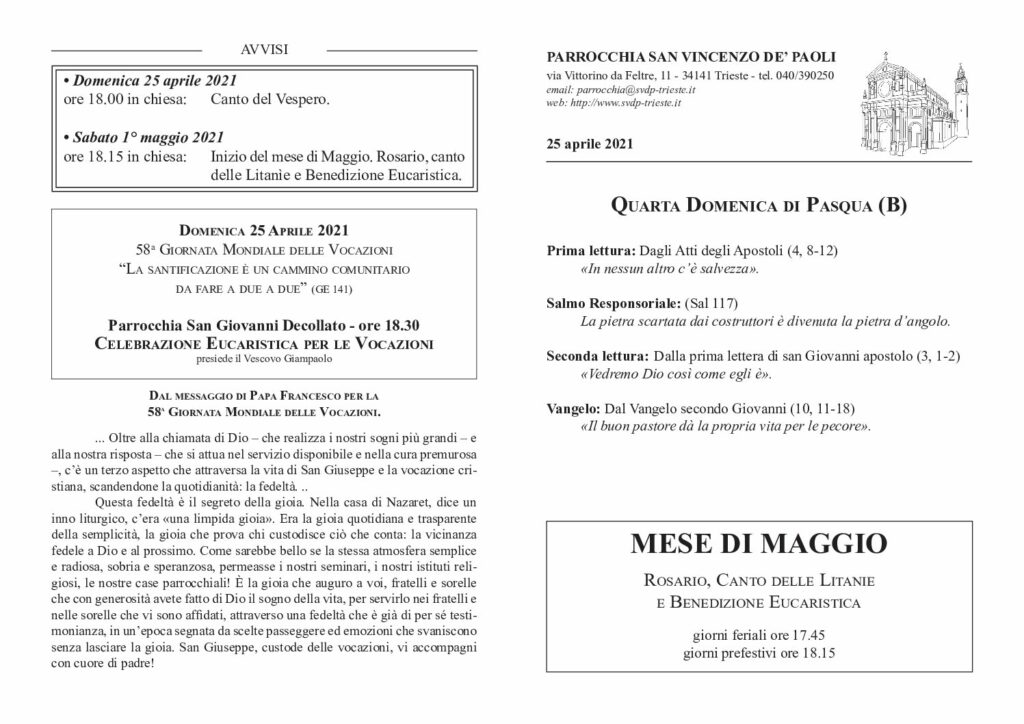 Avvisi del 25/04/2021
