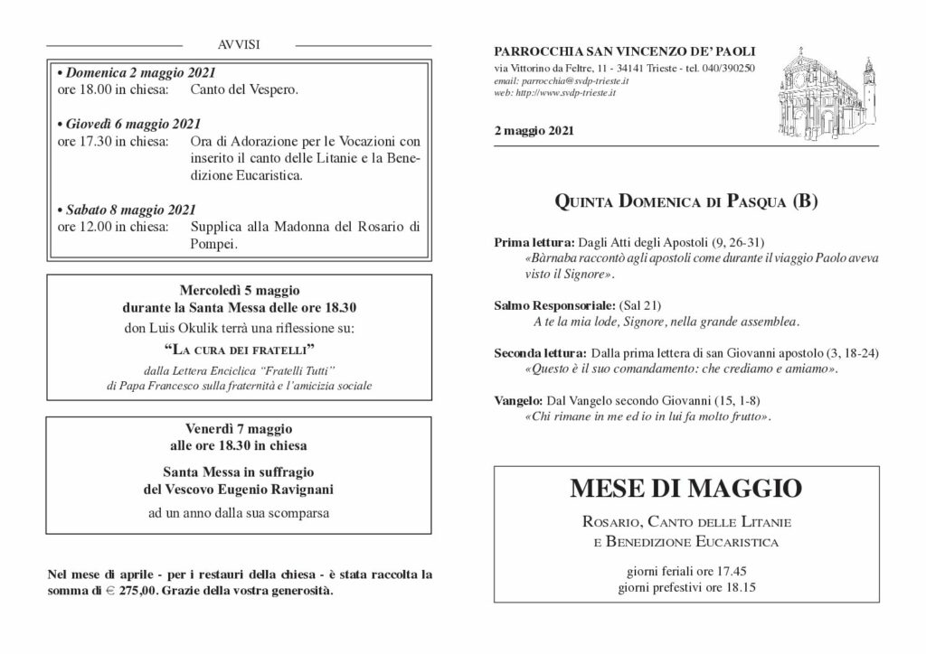 Avvisi del 02/05/2021