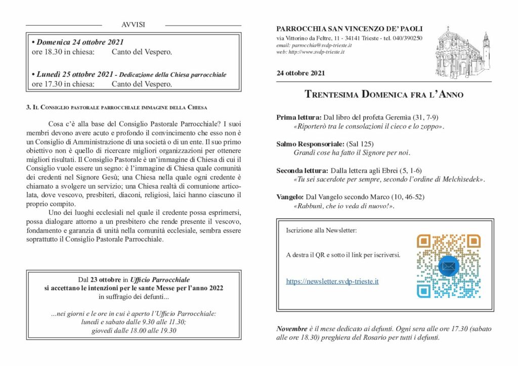 Avvisi del 24/10/2021