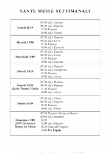 Intenzioni del 11/10/2021