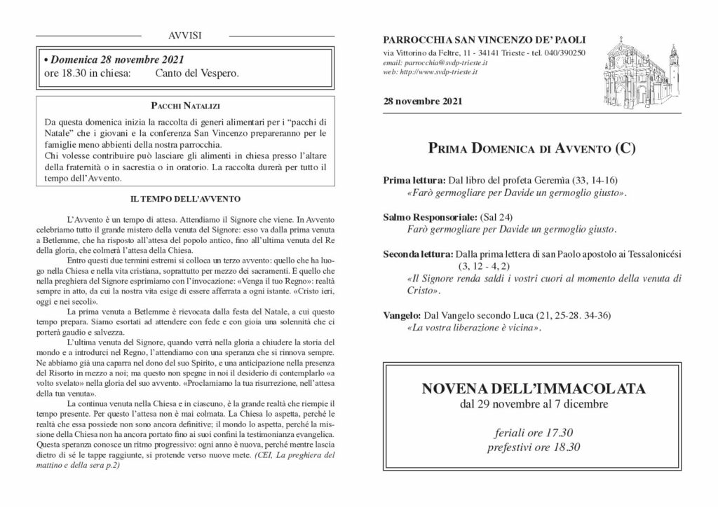 Avvisi del 28/11/2021