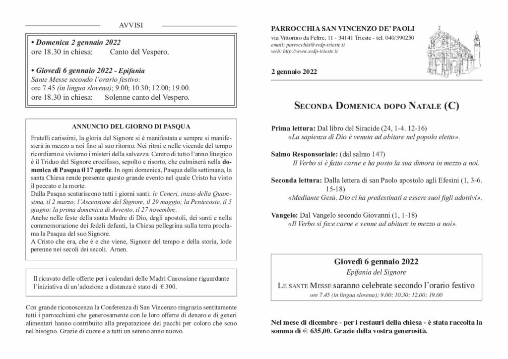 Avvisi del 02/01/2022
