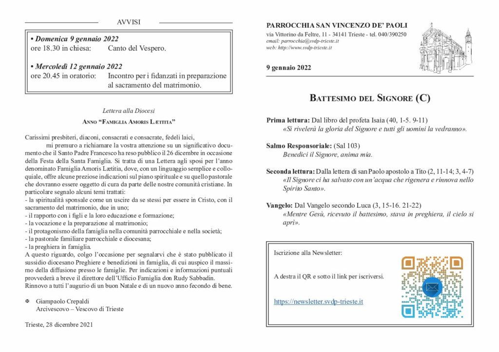 Avvisi del 09/01/2022