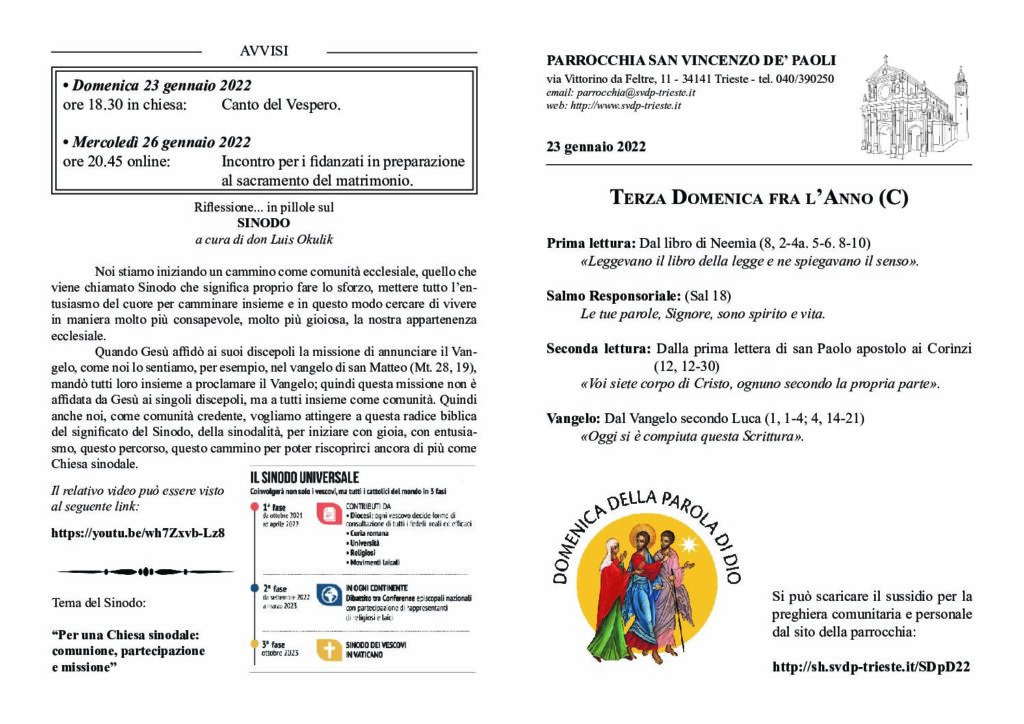Avvisi del 23/01/2022