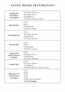 Intenzioni del 25/04/2022