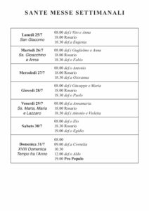Intenzioni del 25/07/2022