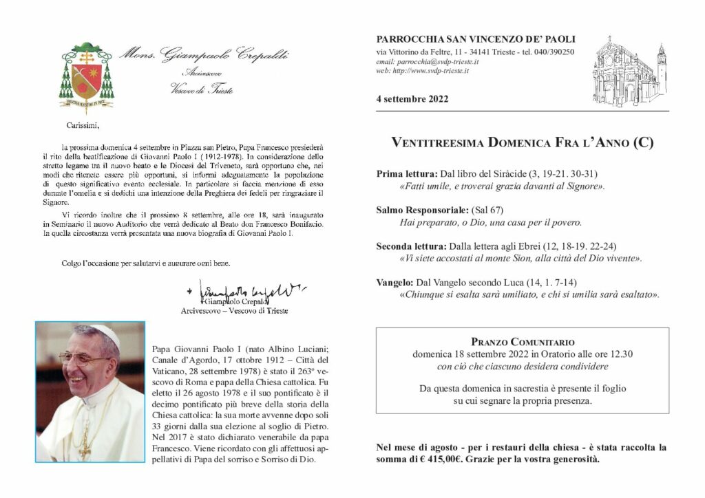 Avvisi del 04/09/2022