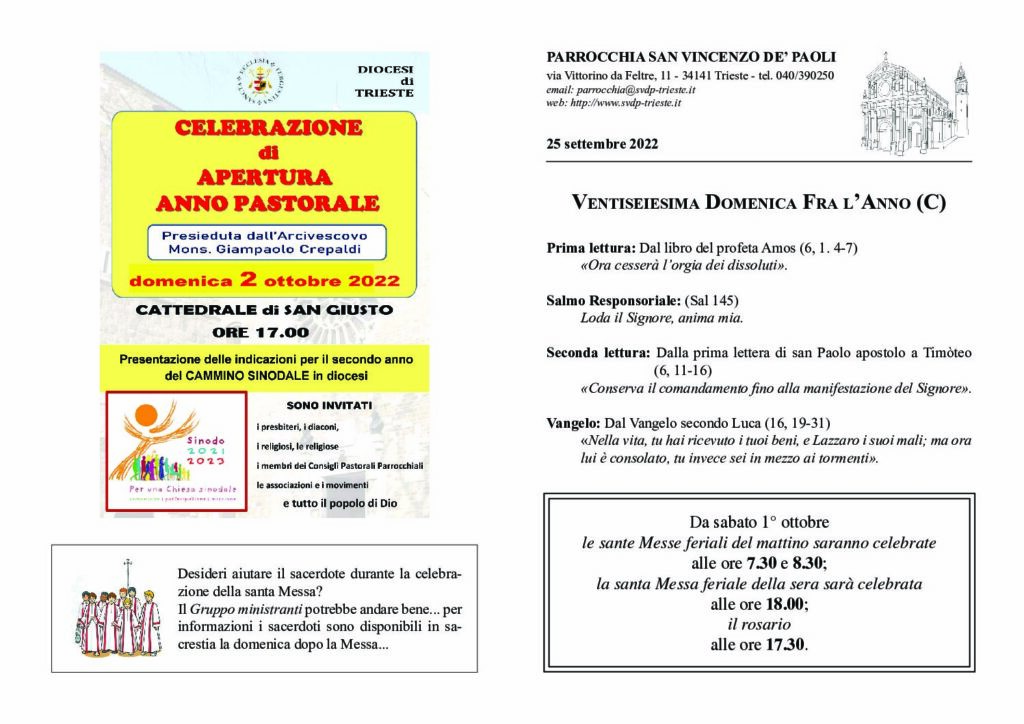Avvisi del 25/09/2022
