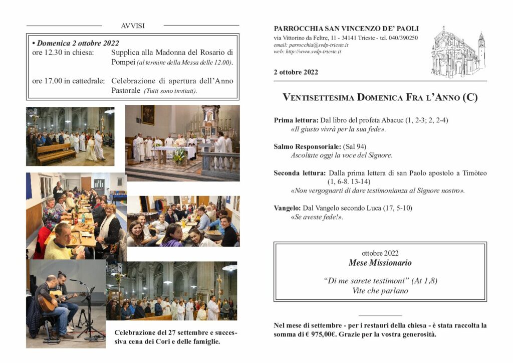Avvisi del 02/10/2022