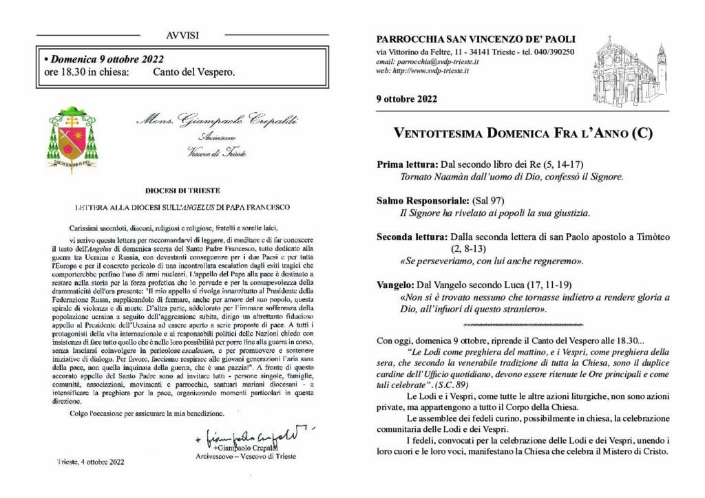 Avvisi del 09/10/2022