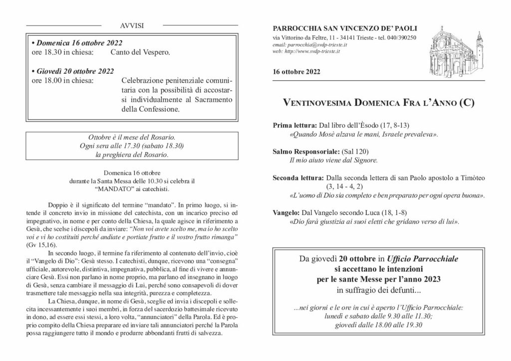 Avvisi del 16/10/2022