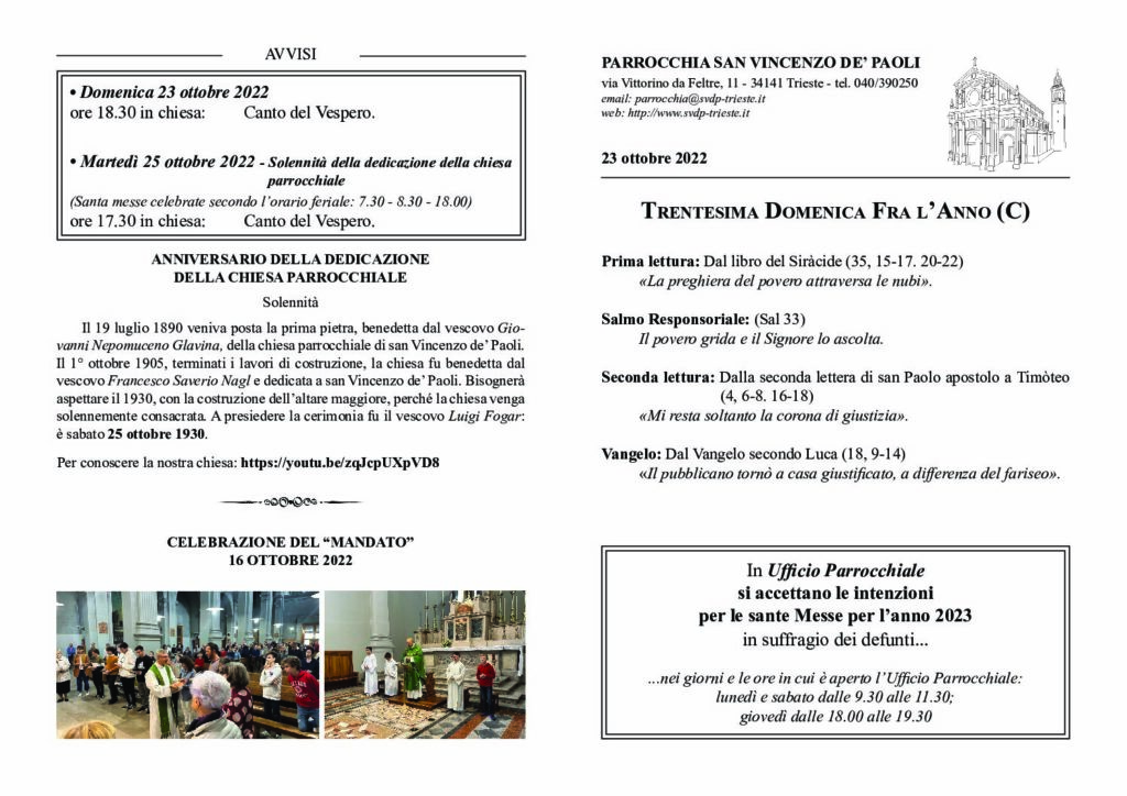 Avvisi del 23/10/2022