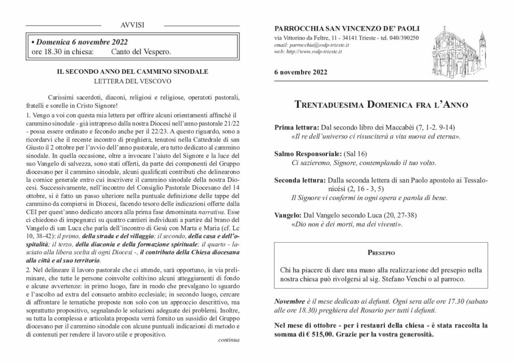 Avvisi del 06/11/2022