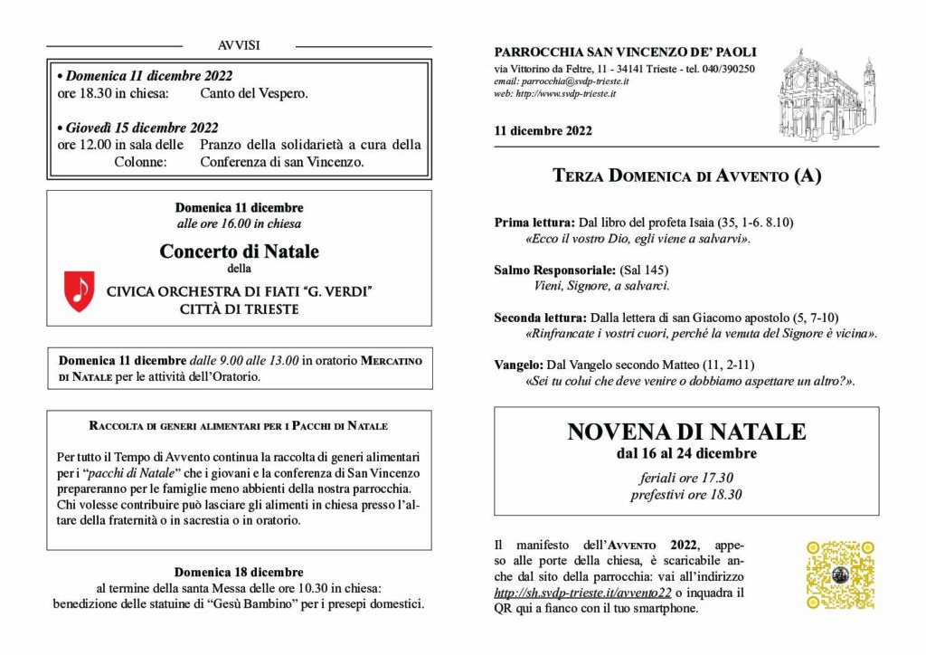 Avvisi del 11/12/2022