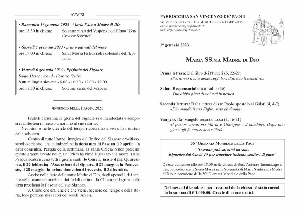 Avvisi del 01/01/2023