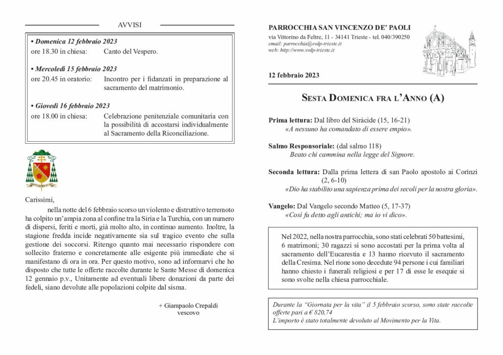 Avvisi del 12/02/2023