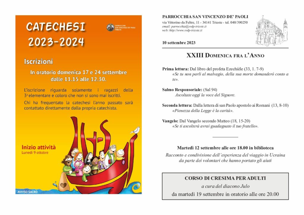 Avvisi del 10/09/2023