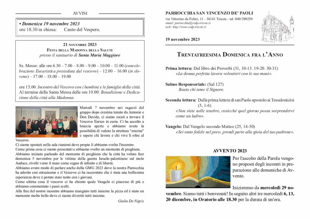 Avvisi del 19/11/2023