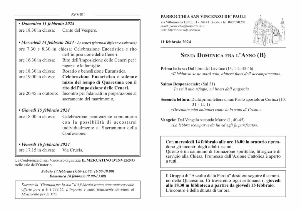 Avvisi del 11/02/2024
