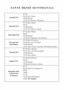 Intenzioni del 22/04/2024