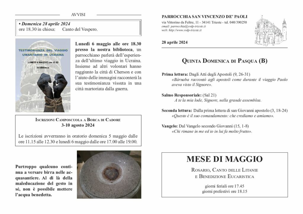 Avvisi del 28/04/2024