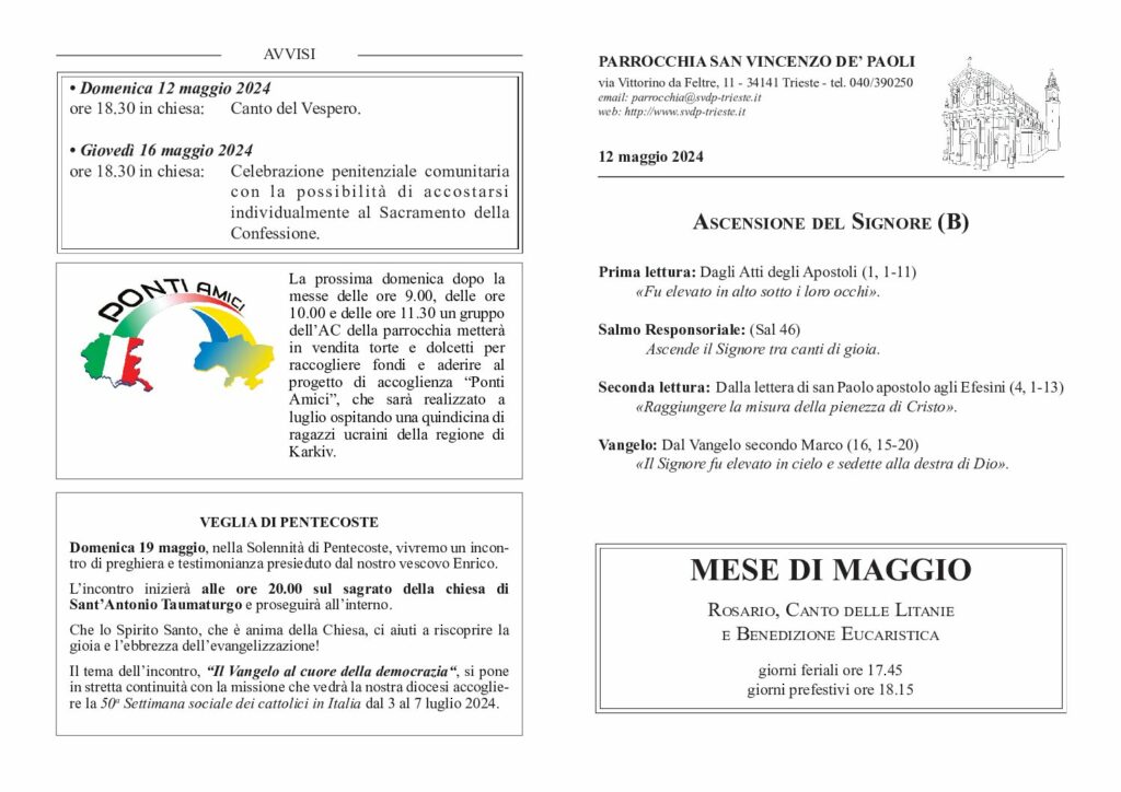 Avvisi del 12/05/2024