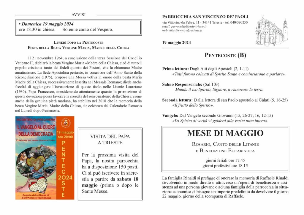 Avvisi del 19/05/2024