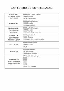 Intenzioni del 29/07/2024